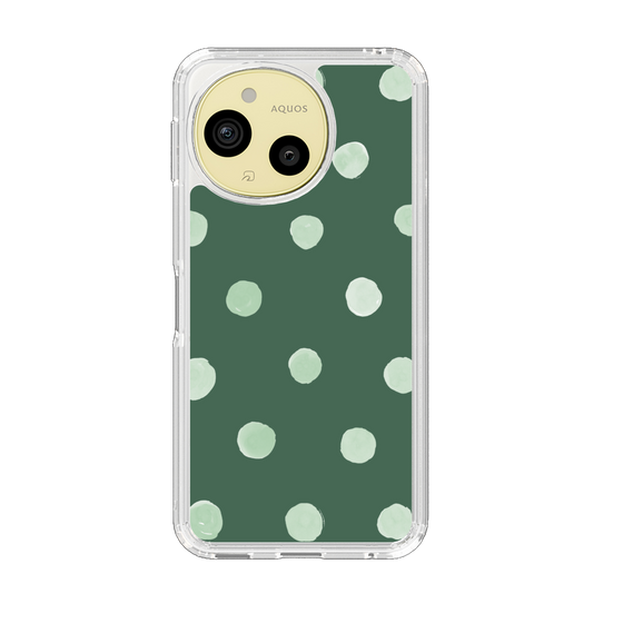 Slim Protection Case［ Watercolor Dots Retro Color - Green ］