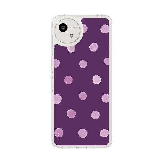Slim Protection Case［ Watercolor Dots Retro Color - Purple ］