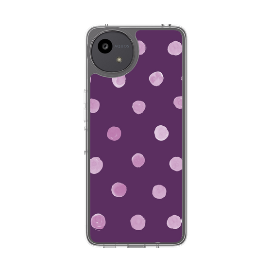 Slim Protection Case［ Watercolor Dots Retro Color - Purple ］