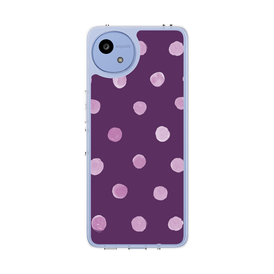 Slim Protection Case［ Watercolor Dots Retro Color - Purple ］
