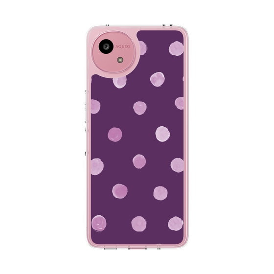 Slim Protection Case［ Watercolor Dots Retro Color - Purple ］