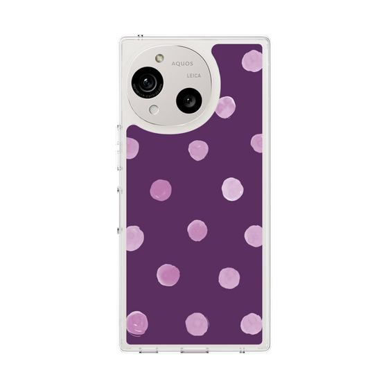 Slim Protection Case［ Watercolor Dots Retro Color - Purple ］