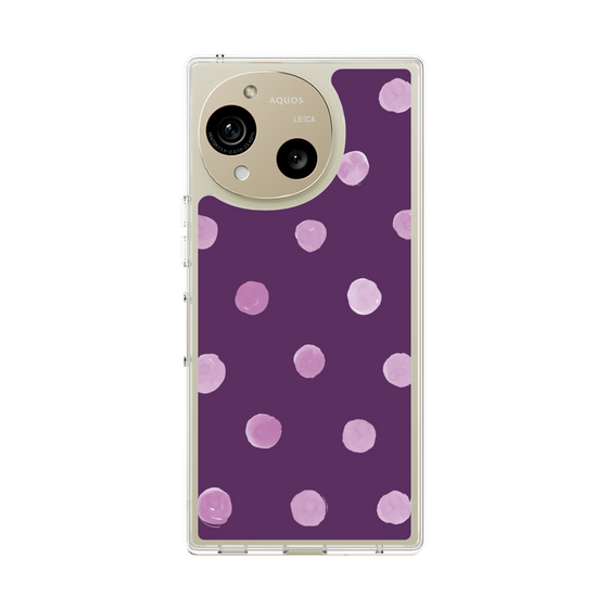 Slim Protection Case［ Watercolor Dots Retro Color - Purple ］