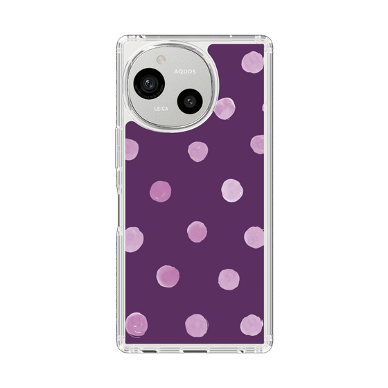 Slim Protection Case［ Watercolor Dots Retro Color - Purple ］