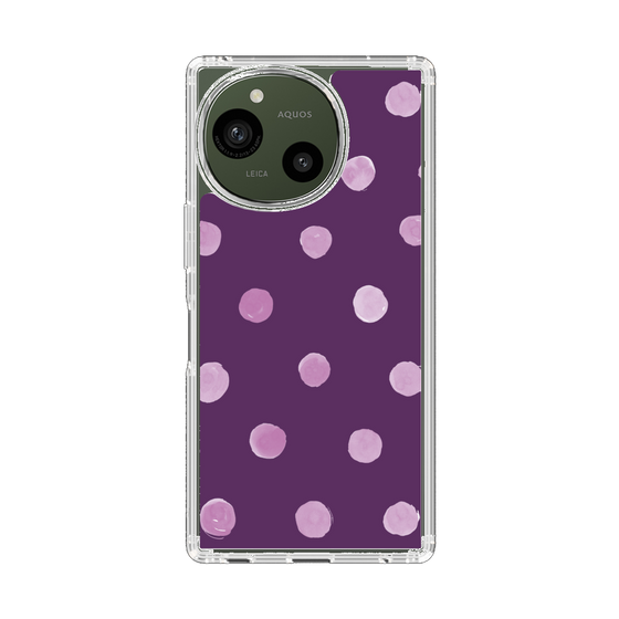 Slim Protection Case［ Watercolor Dots Retro Color - Purple ］