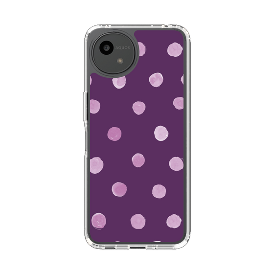Slim Protection Case［ Watercolor Dots Retro Color - Purple ］