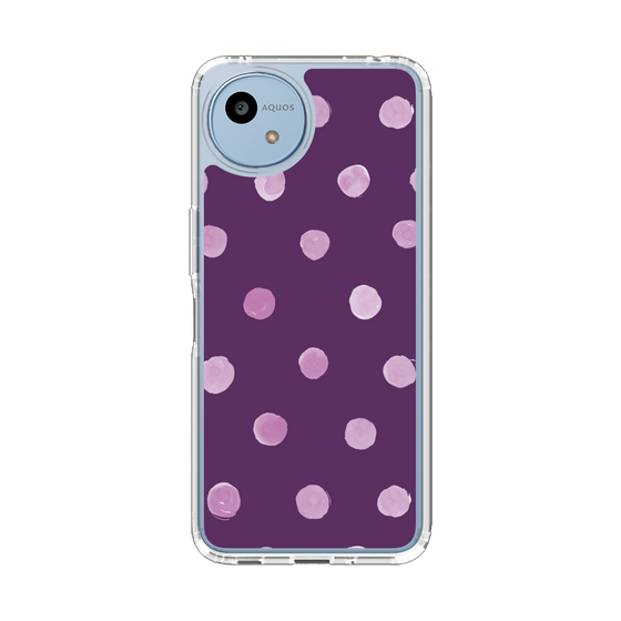 Slim Protection Case［ Watercolor Dots Retro Color - Purple ］