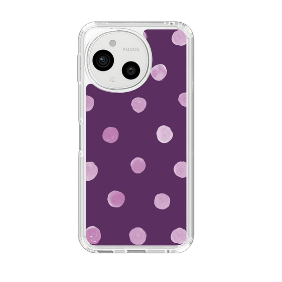 Slim Protection Case［ Watercolor Dots Retro Color - Purple ］