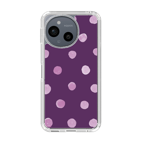 Slim Protection Case［ Watercolor Dots Retro Color - Purple ］