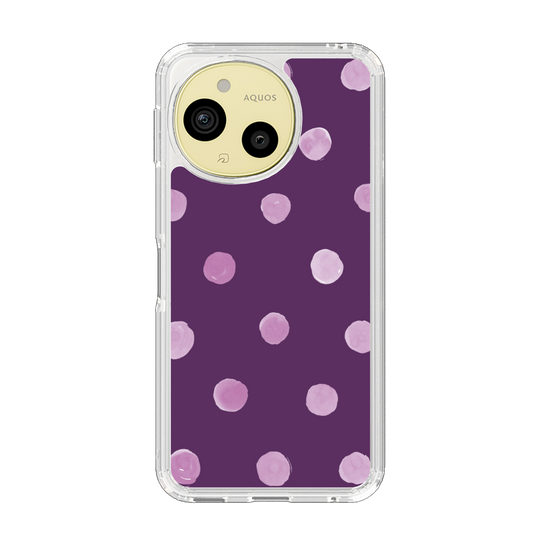 Slim Protection Case［ Watercolor Dots Retro Color - Purple ］