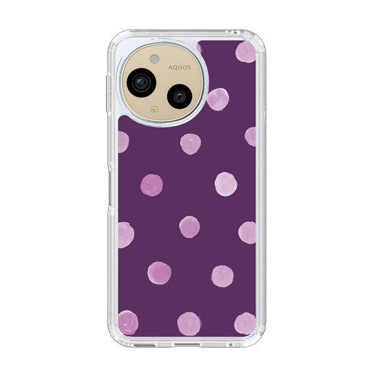 Slim Protection Case［ Watercolor Dots Retro Color - Purple ］