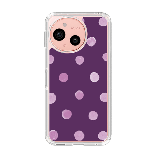 Slim Protection Case［ Watercolor Dots Retro Color - Purple ］