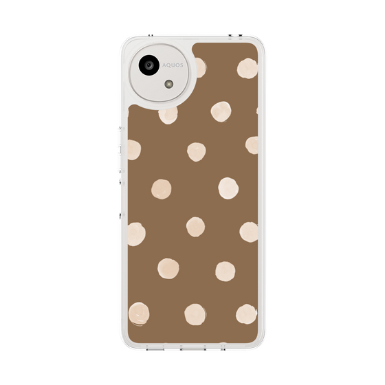Slim Protection Case［ Watercolor Dots Retro Color - Brown ］