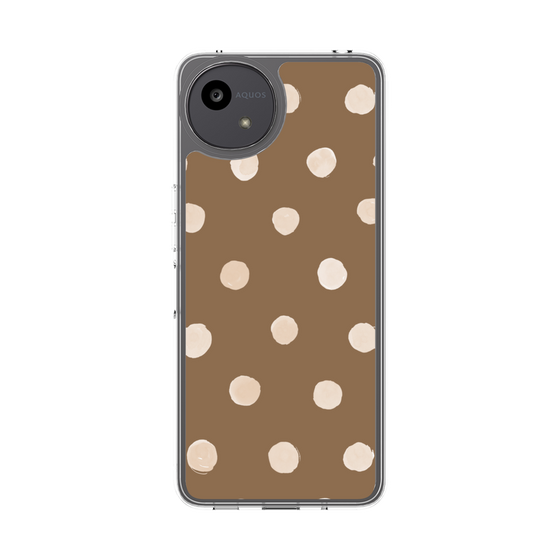 Slim Protection Case［ Watercolor Dots Retro Color - Brown ］