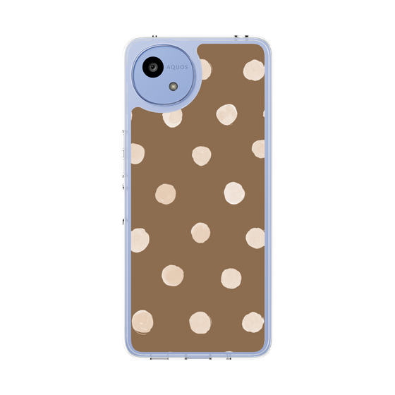 Slim Protection Case［ Watercolor Dots Retro Color - Brown ］