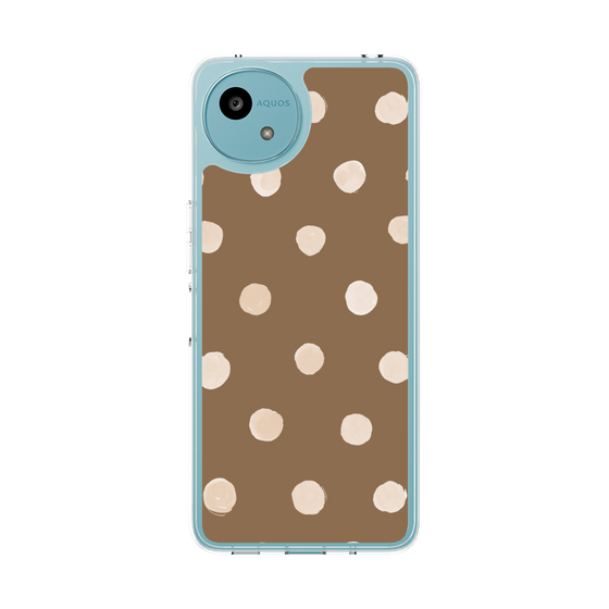 Slim Protection Case［ Watercolor Dots Retro Color - Brown ］