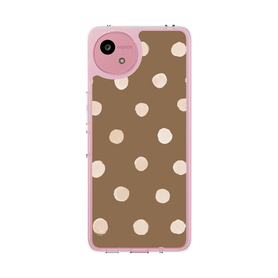 Slim Protection Case［ Watercolor Dots Retro Color - Brown ］