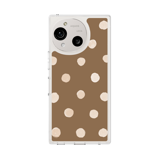 Slim Protection Case［ Watercolor Dots Retro Color - Brown ］