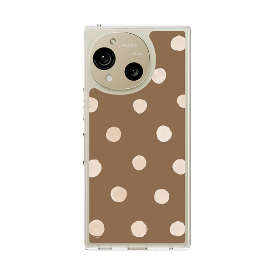 Slim Protection Case［ Watercolor Dots Retro Color - Brown ］
