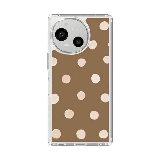 Slim Protection Case［ Watercolor Dots Retro Color - Brown ］