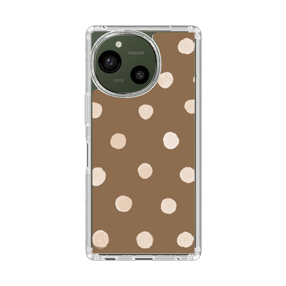 Slim Protection Case［ Watercolor Dots Retro Color - Brown ］