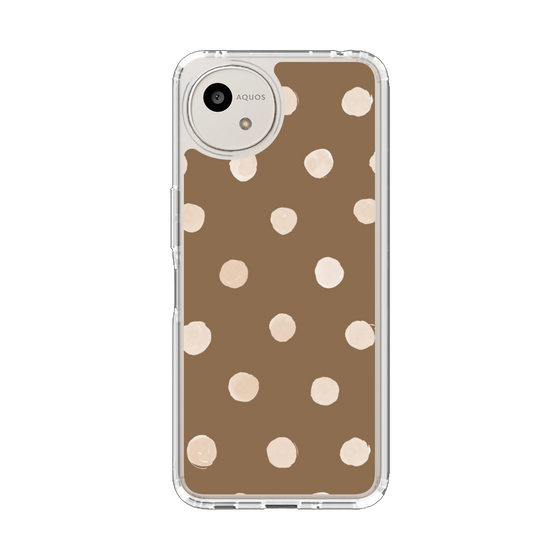 Slim Protection Case［ Watercolor Dots Retro Color - Brown ］