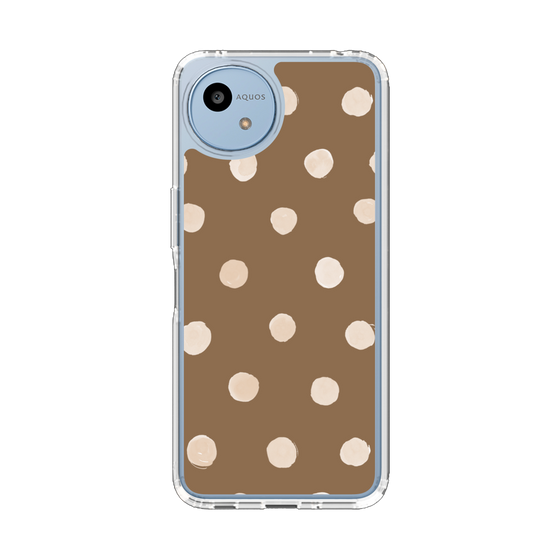 Slim Protection Case［ Watercolor Dots Retro Color - Brown ］