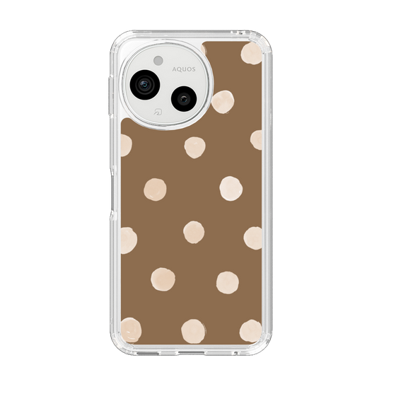 Slim Protection Case［ Watercolor Dots Retro Color - Brown ］
