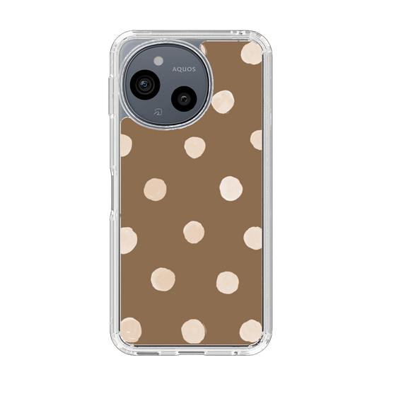 Slim Protection Case［ Watercolor Dots Retro Color - Brown ］