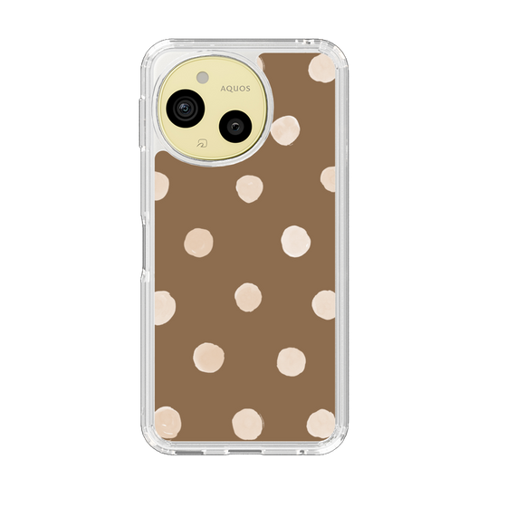 Slim Protection Case［ Watercolor Dots Retro Color - Brown ］