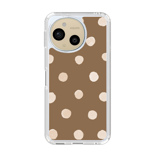 Slim Protection Case［ Watercolor Dots Retro Color - Brown ］