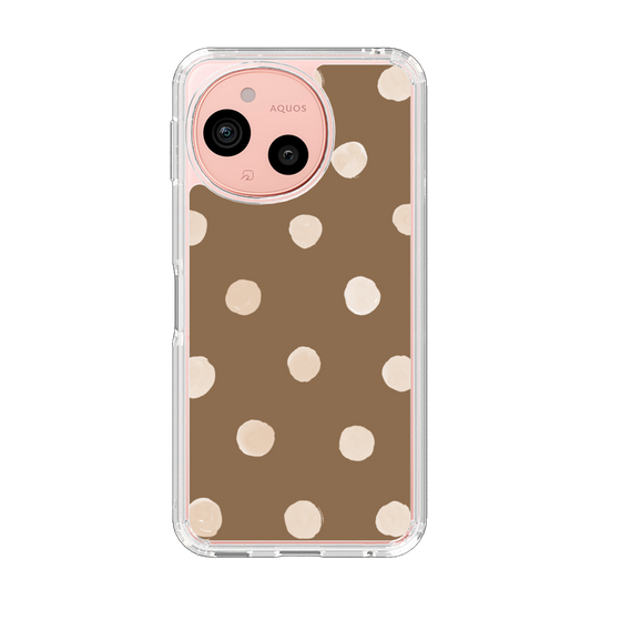 Slim Protection Case［ Watercolor Dots Retro Color - Brown ］