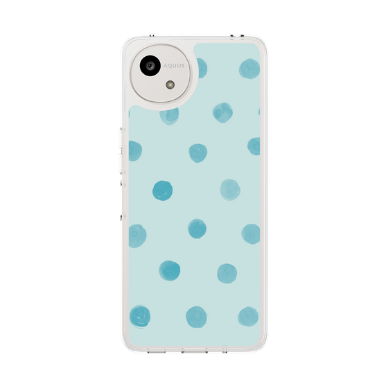 Slim Protection Case［ Watercolor Dots Retro Color - Light Blue ］