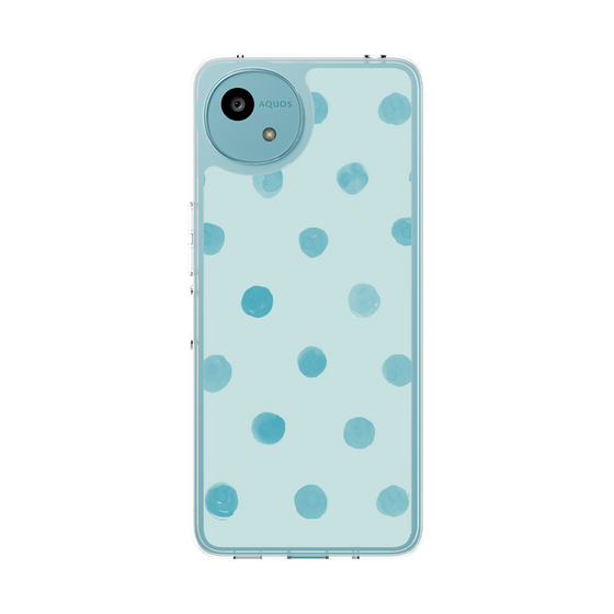 Slim Protection Case［ Watercolor Dots Retro Color - Light Blue ］