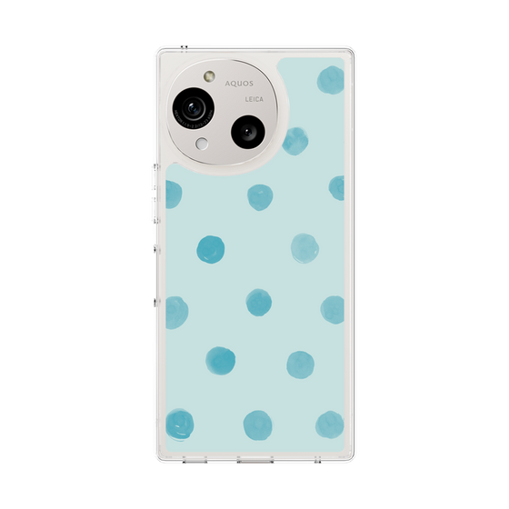 Slim Protection Case［ Watercolor Dots Retro Color - Light Blue ］