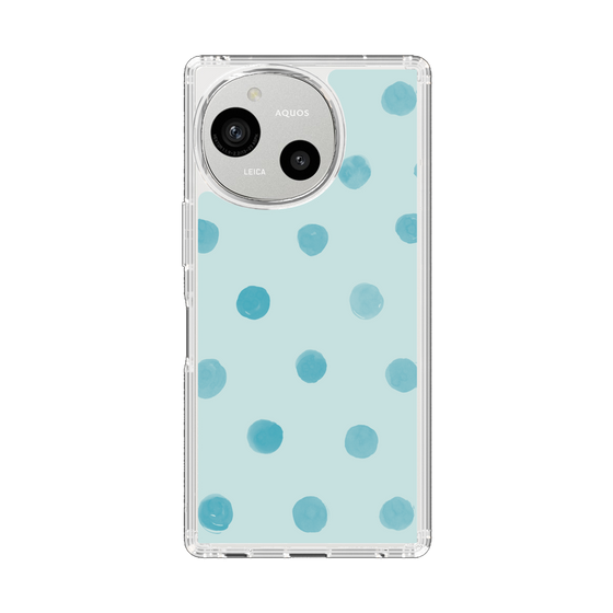 Slim Protection Case［ Watercolor Dots Retro Color - Light Blue ］