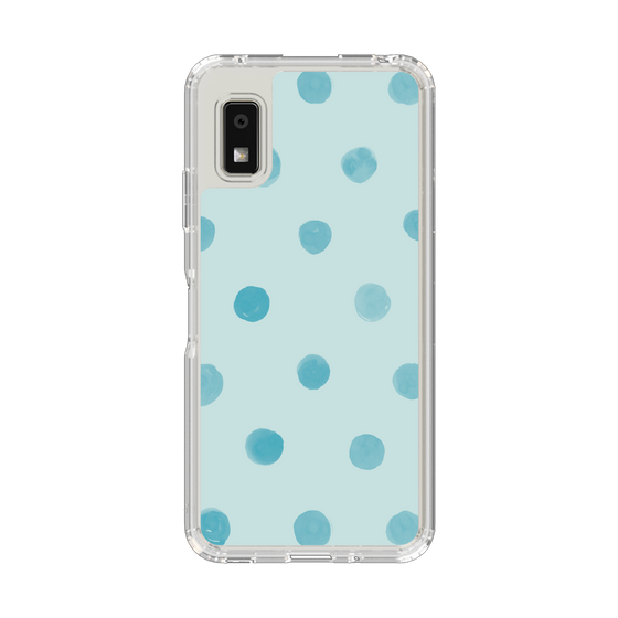 Slim Protection Case［ Watercolor Dots Retro Color - Light Blue ］