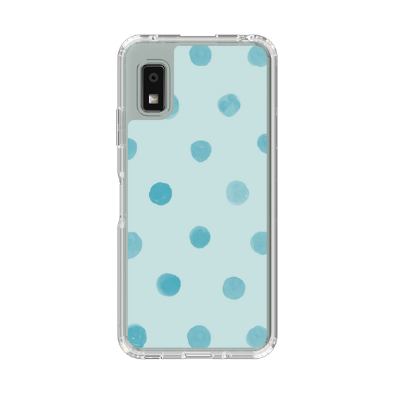 Slim Protection Case［ Watercolor Dots Retro Color - Light Blue ］