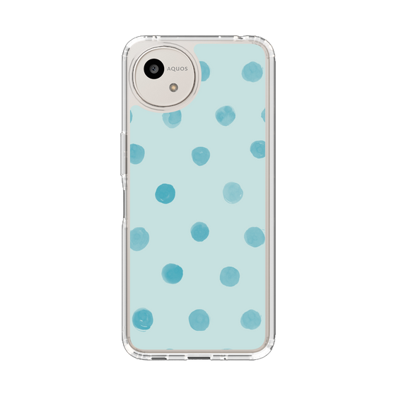 Slim Protection Case［ Watercolor Dots Retro Color - Light Blue ］