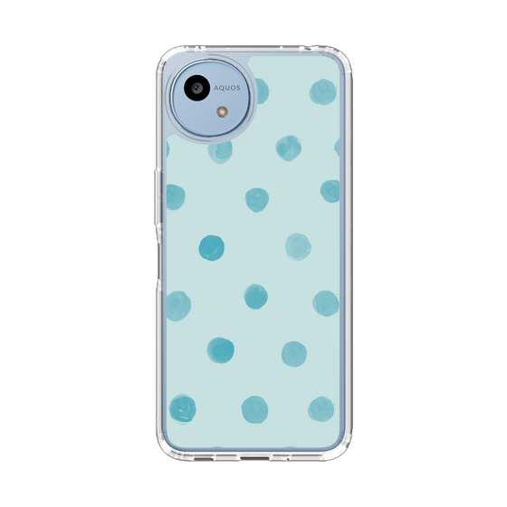 Slim Protection Case［ Watercolor Dots Retro Color - Light Blue ］