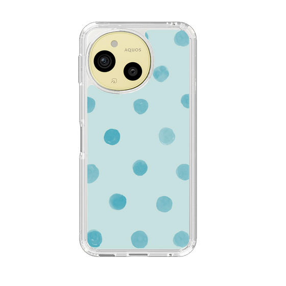 Slim Protection Case［ Watercolor Dots Retro Color - Light Blue ］