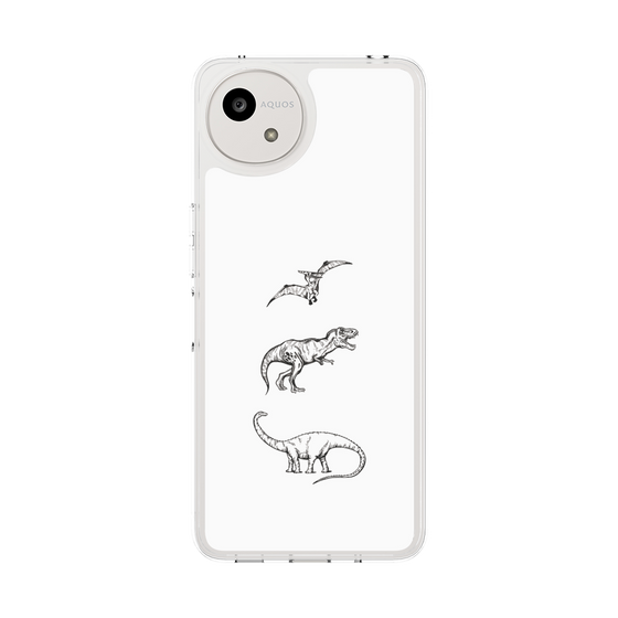 Slim Protection Case［ Dinosaurs No.1 - White ］