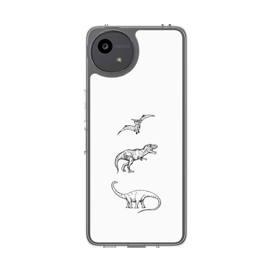 Slim Protection Case［ Dinosaurs No.1 - White ］