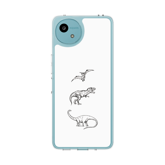 Slim Protection Case［ Dinosaurs No.1 - White ］