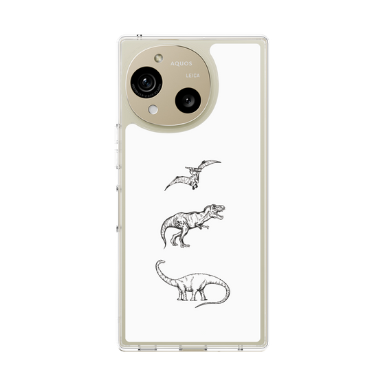 Slim Protection Case［ Dinosaurs No.1 - White ］