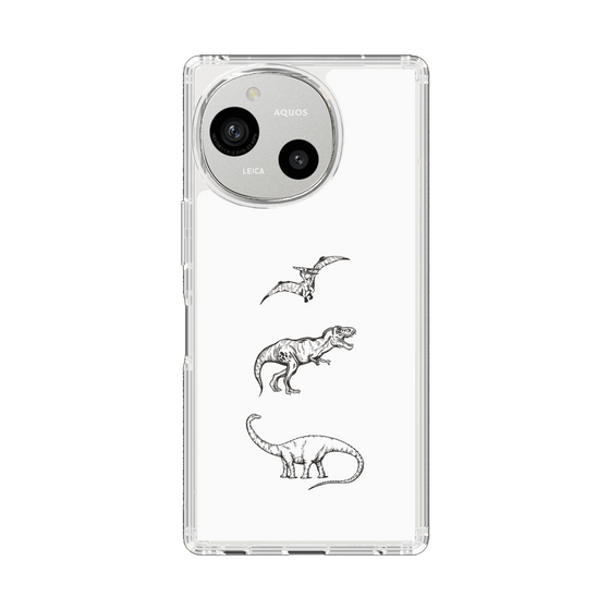 Slim Protection Case［ Dinosaurs No.1 - White ］