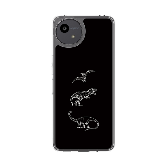 Slim Protection Case［ Dinosaurs No.1 - Black ］