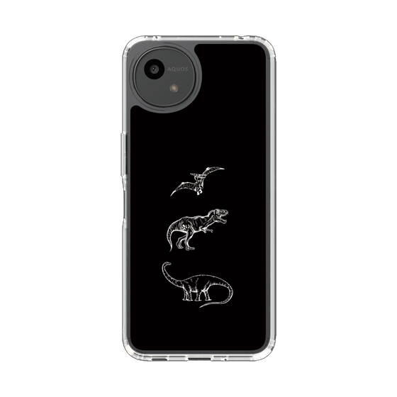 Slim Protection Case［ Dinosaurs No.1 - Black ］