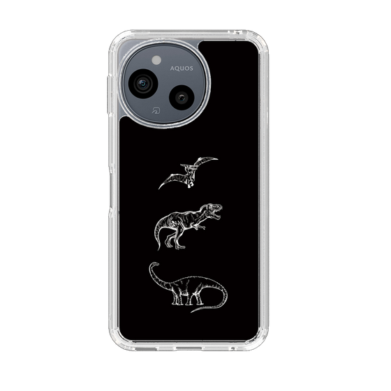 Slim Protection Case［ Dinosaurs No.1 - Black ］