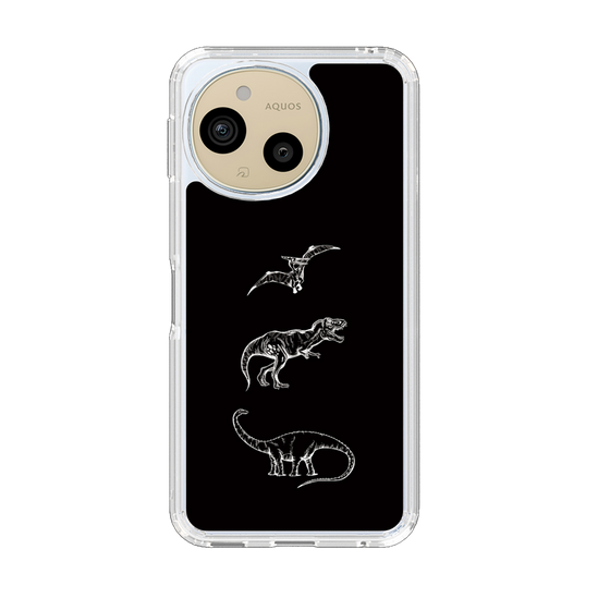 Slim Protection Case［ Dinosaurs No.1 - Black ］